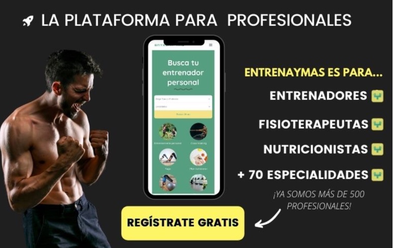 Si eres profesional del deporte y la salud únete gratis al buscador de Entrenaymas